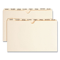 Smead Pressboard Mortgage Folder Dividers, Pre-Printed, 1 Fastener, Legal Size, Manila, 7 Dividers/Set, 12 Sets (78278)
