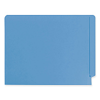 Smead Shelf-Master Reinforced End Tab Colored Folders, Straight Tabs, Letter Size, 0.75" Expansion, Blue, 100/Box (25010)