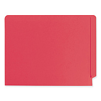 Smead Heavyweight Colored End Tab Fastener Folders, 0.75" Expansion, 2 Fasteners, Letter Size, Red Exterior, 50/Box (25740)
