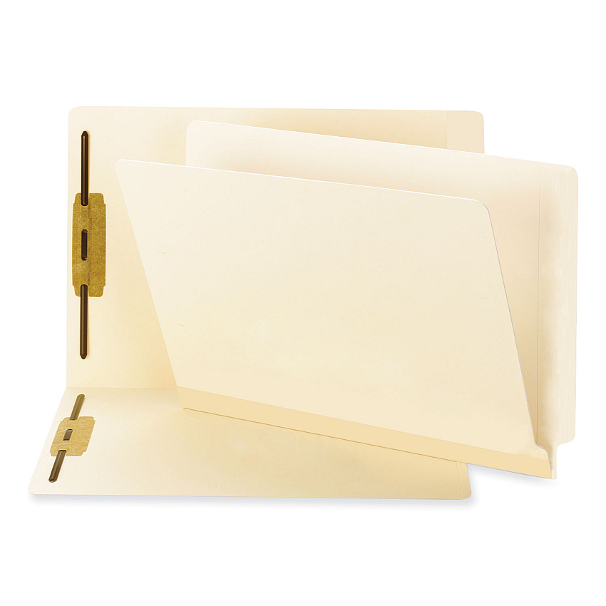 Smead TUFF Laminated Fastener Folders with Reinforced Tab, 0.75" Expansion, 2 Fasteners, Letter Size, Manila Exterior, 50/Box (34105)