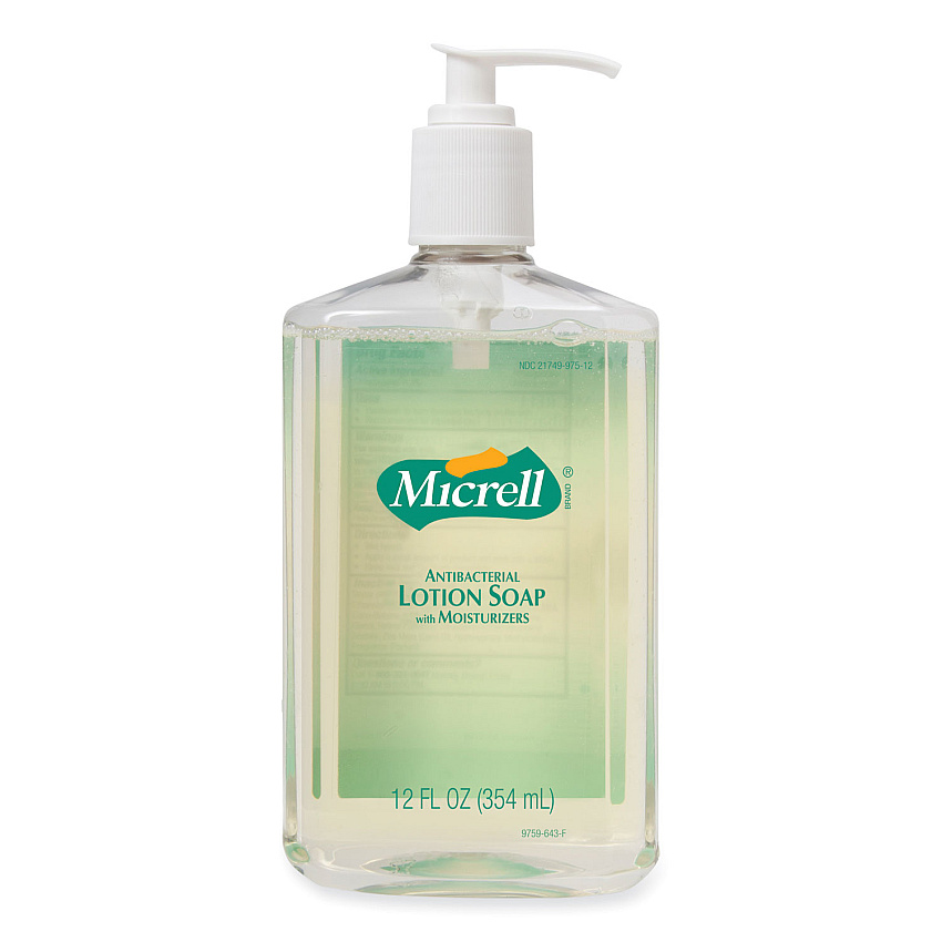 Micrell Antibacterial Lotion Soap, Light Scent, 12 oz (9759)