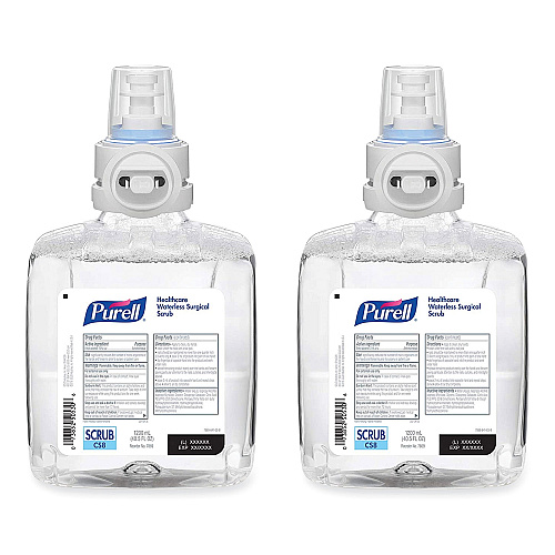 PURELL Waterless Surgical Scrub Gel Hand Sanitizer, 1,200 mL Refill Bottle, Fragrance-Free, For CS-8 Dispenser, 2/Carton (786902CT)