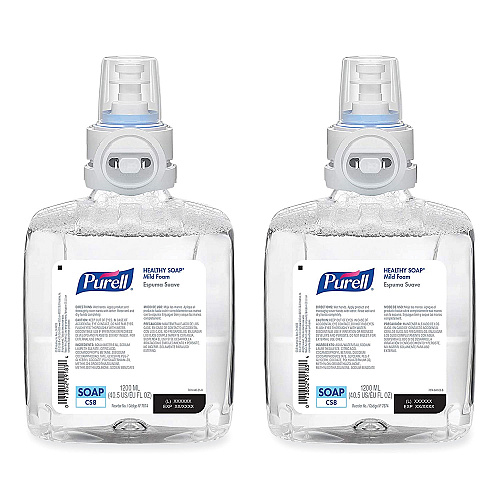 PURELL Professional HEALTHY SOAP Mild Foam Refill, For CS8 Dispensers, Fragrance-Free, 1,200 mL, 2/Carton (787402CT)