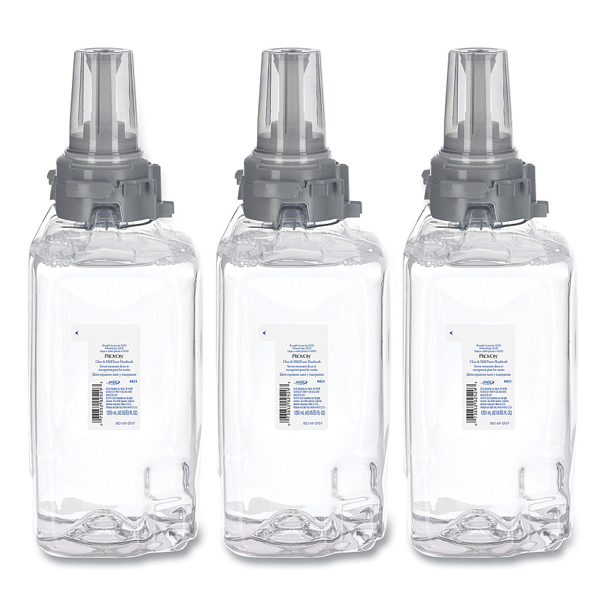 PROVON Clear and Mild Foam Hand Wash Refill, Unscented, 1,250 mL, 3/Carton (882103)