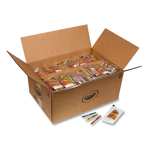 Crayola Washable Crayons, Blue, Red, Yellow 3/Pack, 360 Packs/Carton (520743)
