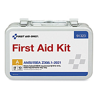 First Aid Only ANSI 2021 First Aid Kit for 10 People, 76 Pieces, Metal Case (91323)