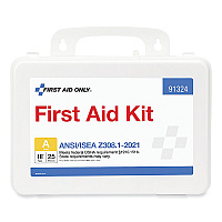 First Aid Only ANSI 2021 First Aid Kit for 25 People, 94 Pieces, Plastic Case (91324)