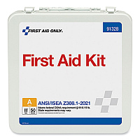 First Aid Only ANSI 2021 Type III First Aid Kit for 50 People, 184 Pieces, Metal Case (91328)