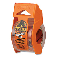 Gorilla Heavy Duty Packaging Tape with Dispenser, 1.88" x 25 yds, Clear, 4/Pack (102680)