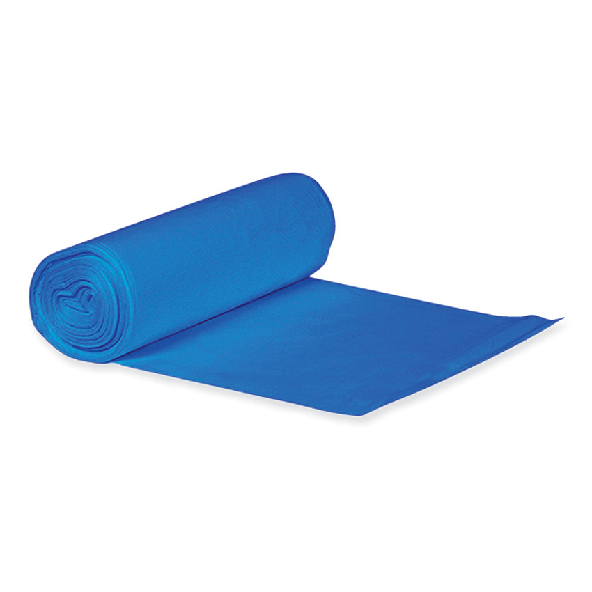 Heritage Eco Blend Max Can Liners, 23 gal, 0.8 mil, 28" x 45", Blue, 25 Bags/Roll, 10 Rolls/Carton (L5645TXER1)