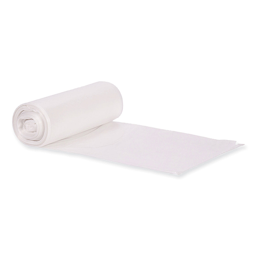 Heritage Eco Blend Max Can Liners, 60 gal, 0.8 mil, 38" x 58", Clear, 20 Bags/Roll, 5 Rolls/Carton (L7658TCER1)