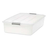 Iris 50 Qt. Latch Lid Underbed Storage Box, 17.75