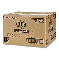 Kellogg's Club Original Crackers, 0.25 oz Individually Wrapped, 2/Pack, 500 Packs/Carton (033451)