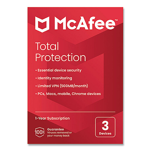 Mcafee Total Protection Software, For 3 Users (21EST3RAAM)