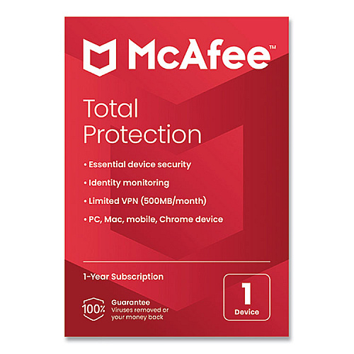 Mcafee Total Protection Software, For 1 User (MTP21EST1RAA)