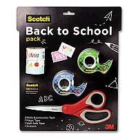 Scotch Back To School Pack, Assorted Tapes Plus Scissors/Kit (PKSCOTCH21)