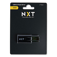 NXT Technologies USB 2.0 Type-A Flash Drive, 16 GB, Black (61118)