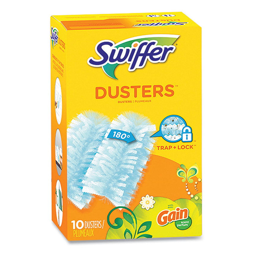 Swiffer Dusters Refill, Dust Lock Fiber, Blue, Gain Original Scent, 10/Pack (08306)