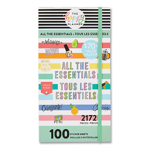 The Happy Planner All the Essentials Mega Value Pack Stickers, Productivity Theme, 2,172 Stickers (SP1H100005)