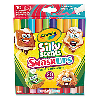 Crayola Silly Scents Smash Up Dual Ended Markers, Broad Tip, Assorted, 10/Pack (588342)