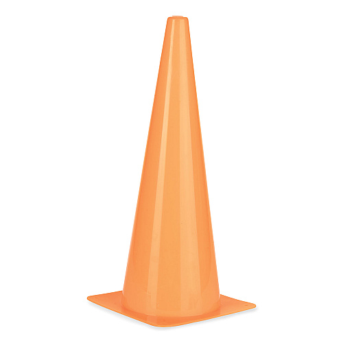 Champion Sports High-Visibility Plastic Cones, 18" Tall, Florescent Orange, 8" x 8" Base (TC18)