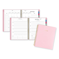 AT-A-GLANCE Harmony Weekly/Monthly Poly Planner, 8.81 x 7.88, Pink Cover, 13-Month: Jan 2026 to Jan 2027 (109980527)