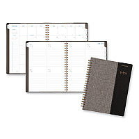 AT-A-GLANCE Signature Collection Black/Gray Felt Weekly/Monthly Planner, 11.25 x 9.5, Black/Gray Cover, 13-Month: Jan 2025 to Jan 2026 (YP90505)