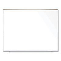 Ghent Magnetic Porcelain Whiteboard with Satin Aluminum Frame and Map Rail, 72.5 x 60.47, White Surface (M1P561M)