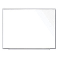 Ghent Magnetic Porcelain Whiteboard with Aluminum Frame, 72.5 x 60.47, White Surface, Satin Aluminum Frame (M1P564)