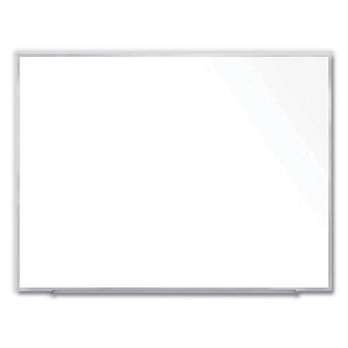 Ghent Magnetic Porcelain Whiteboard with Aluminum Frame, 72.5 x 60.47, White Surface, Satin Aluminum Frame (M1P564)