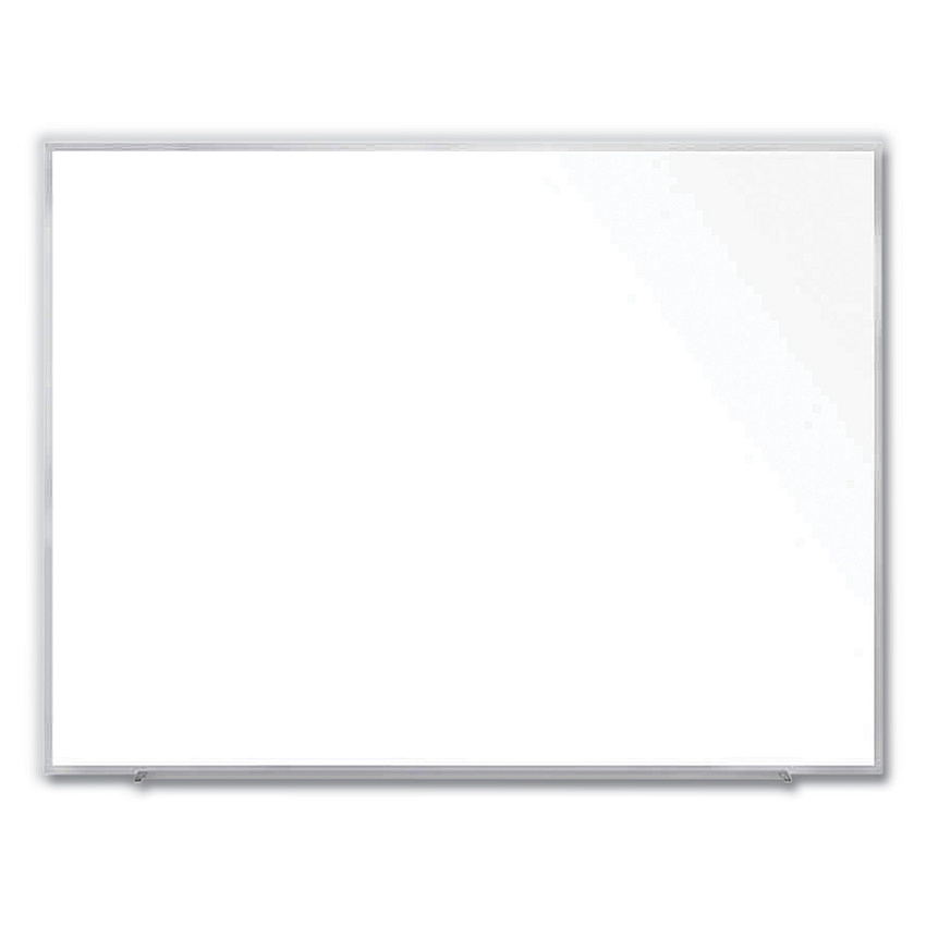 Ghent Magnetic Porcelain Whiteboard with Aluminum Frame, 72.5 x 60.47, White Surface, Satin Aluminum Frame (M1P564)