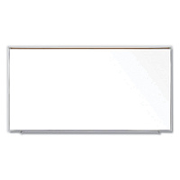 Ghent Magnetic Porcelain Whiteboard with Satin Aluminum Frame and Map Rail, 120.59 x 60.47, White Surface (M1P5101M)