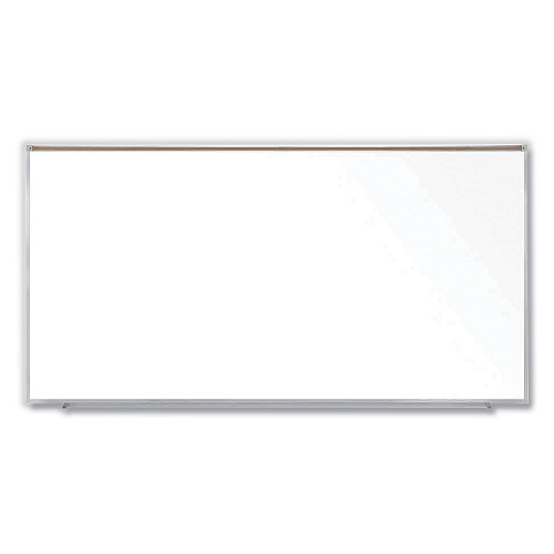 Ghent Magnetic Porcelain Whiteboard with Satin Aluminum Frame and Map Rail, 120.59 x 60.47, White Surface (M1P5101M)