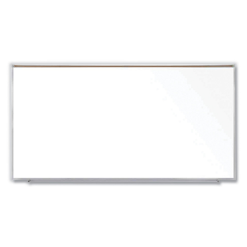 Ghent Magnetic Porcelain Whiteboard with Satin Aluminum Frame and Map Rail, 120.59 x 60.47, White Surface (M1P5101M)