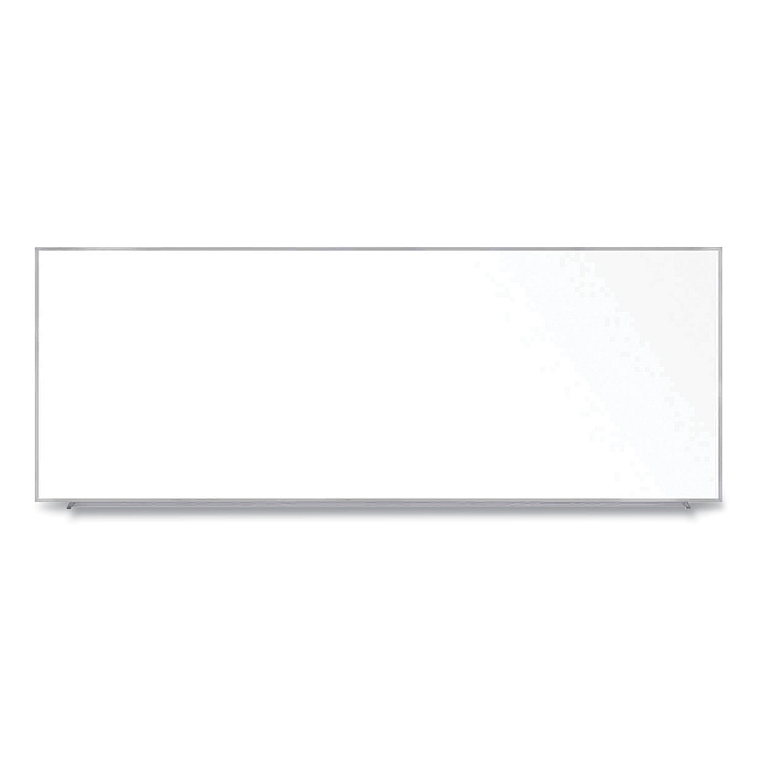 Ghent Magnetic Porcelain Whiteboard with Aluminum Frame, 144.59 x 60.47, White Surface, Satin Aluminum Frame (M1P5124)