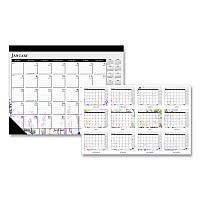House of Doolittle Recycled Desk Pad Calendar, Wild Flowers Artwork, 22 x 17, White Sheets, Black Binding/Corners,12-Month (Jan-Dec): 2026 (197)