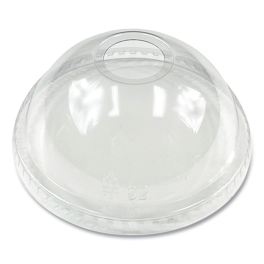 Boardwalk&reg; PET Cold Cup Dome Lids, Fits 9 oz. to 12 oz. PET Cups, Clear, 100/Pack (BWKPET912DOMEPK)