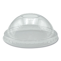 Boardwalk&reg; PET Cold Cup Dome Lids, Fits 9 oz. to 10 oz. PET Cups, Clear, 100/Pack (BWKPET910DOMEPK)