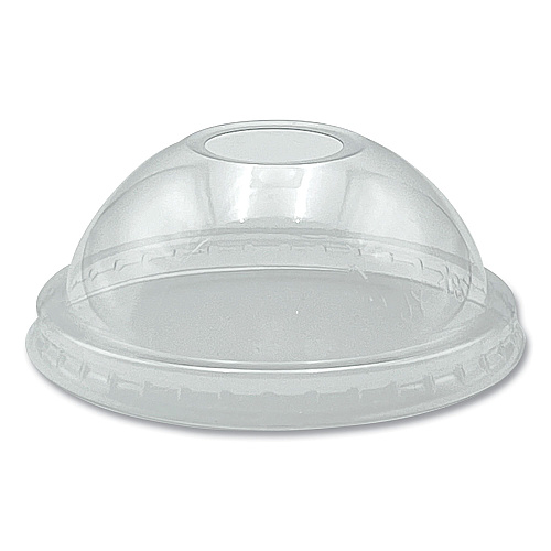 Boardwalk&reg; PET Cold Cup Dome Lids, Fits 9 oz. to 10 oz. PET Cups, Clear, 100/Pack (BWKPET910DOMEPK)