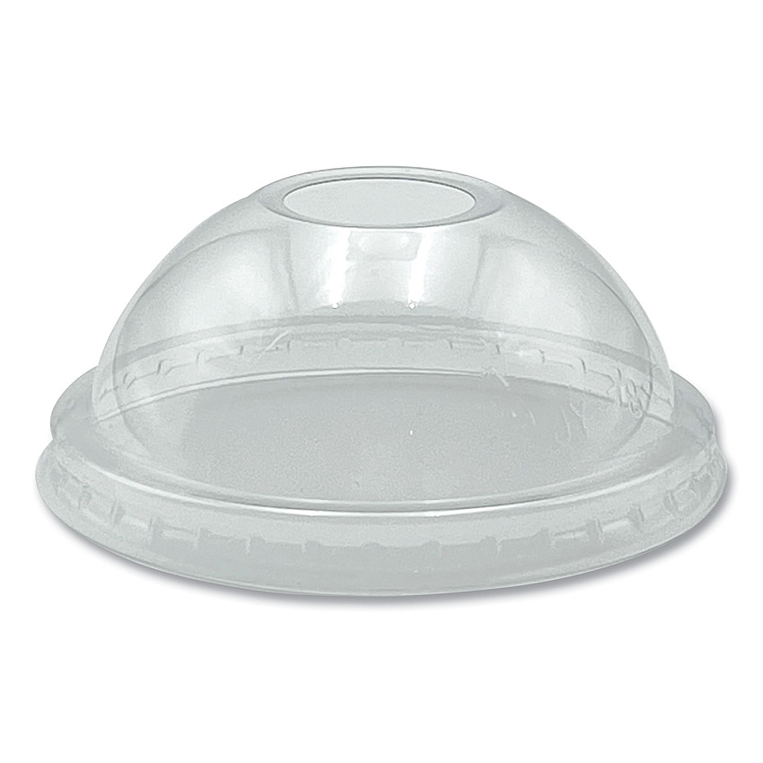 Boardwalk&reg; PET Cold Cup Dome Lids, Fits 9 oz. to 10 oz. PET Cups, Clear, 100/Pack (BWKPET910DOMEPK)