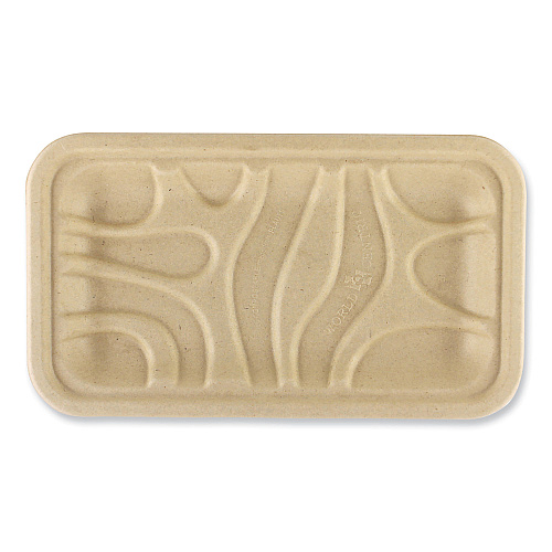World Centric Fiber Trays, 4.8 x 8.3 x 0.7, Natural, Paper, 500/Carton (TRSC17SLFS)