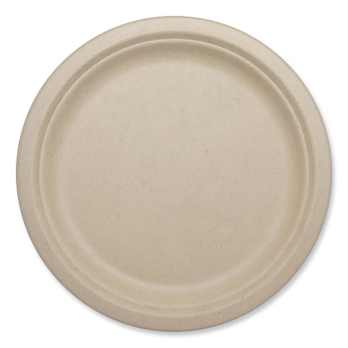 World Centric Fiber Plates, 10.1" dia, Natural, 800/Carton (PLSCU10LFP)