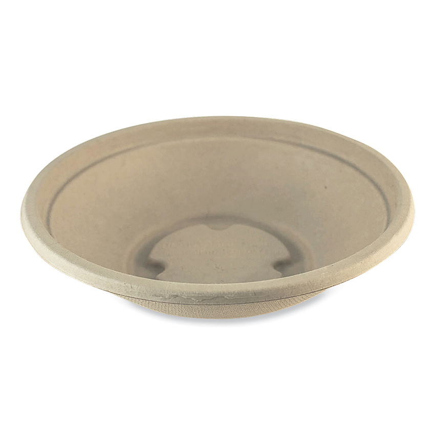 World Centric Fiber Bowls, 16 oz, 7.4 x 7.4 x 1.9, Natural, Paper, 500/Carton (BOSC16LFS)