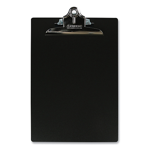 Saunders Aluminum Clipboard, 1" Clip Capacity, Holds 8.5 x 11 Sheets, Black (23517)
