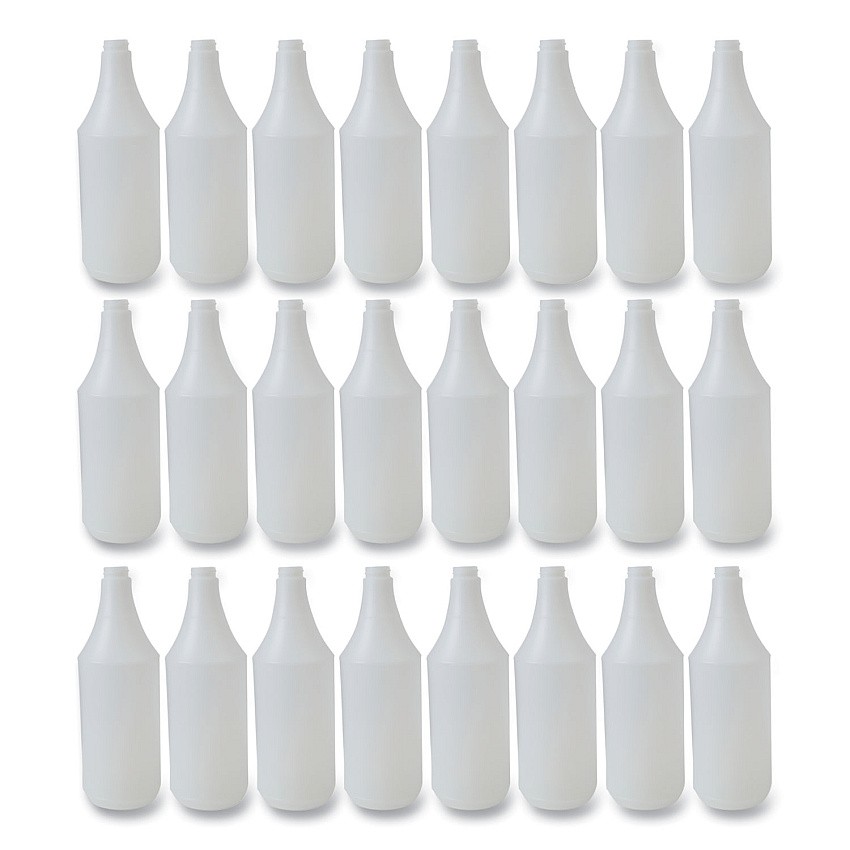 Boardwalk&reg; Embossed 32 oz. Spray Bottles, Clear, 24 Bottles (BWK00032)
