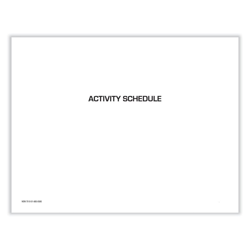 Unicor 7510016650589, Activity Schedule, 11 x 8.5, White Cover, 12 ...