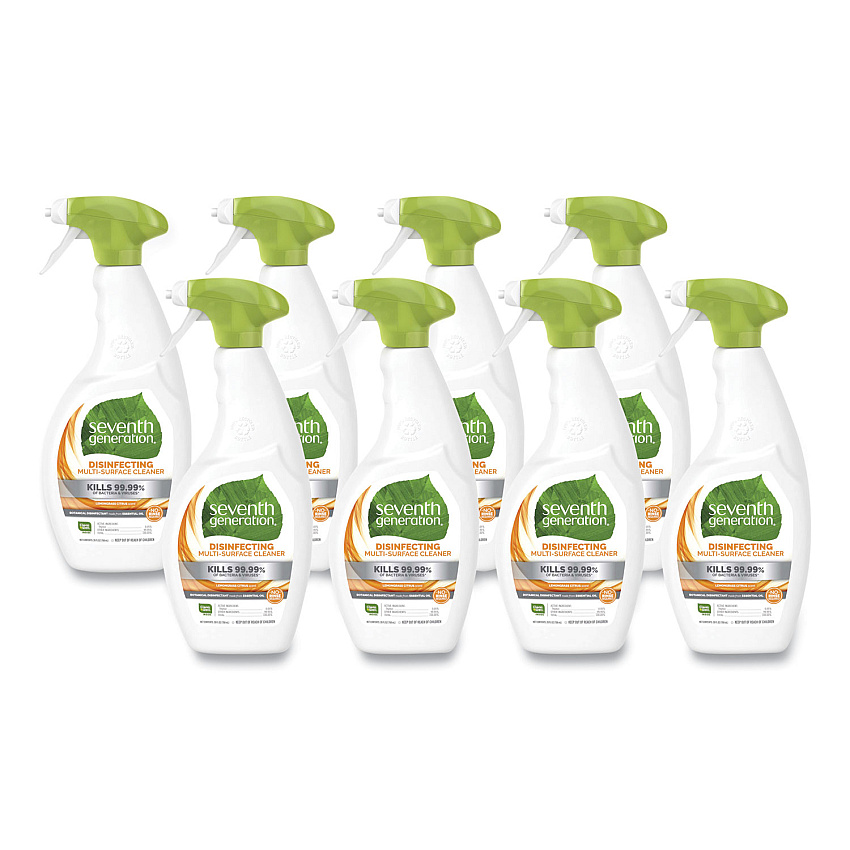 Seventh Generation Botanical Disinfecting Multi-Surface Cleaner, 26 oz Spray Bottle, 8/Carton (22810CT)