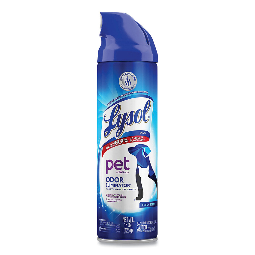 Lysol&reg; Disinfectant Spray II Pet Odor Eliminator, Fresh, 15 oz Aerosol Spray, 12/Carton (99804CT)