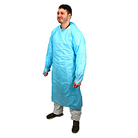 Cpe Gown 4 Mil 50 In Blue, Case Of 100 (MCPE-50B-XL-4)