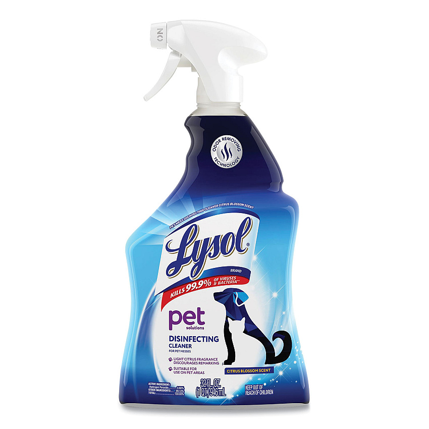 Lysol&reg; Pet Solutions Disinfecting Cleaner, Citrus Blossom, 32 oz Trigger Bottle, 9/Carton (99653CT)